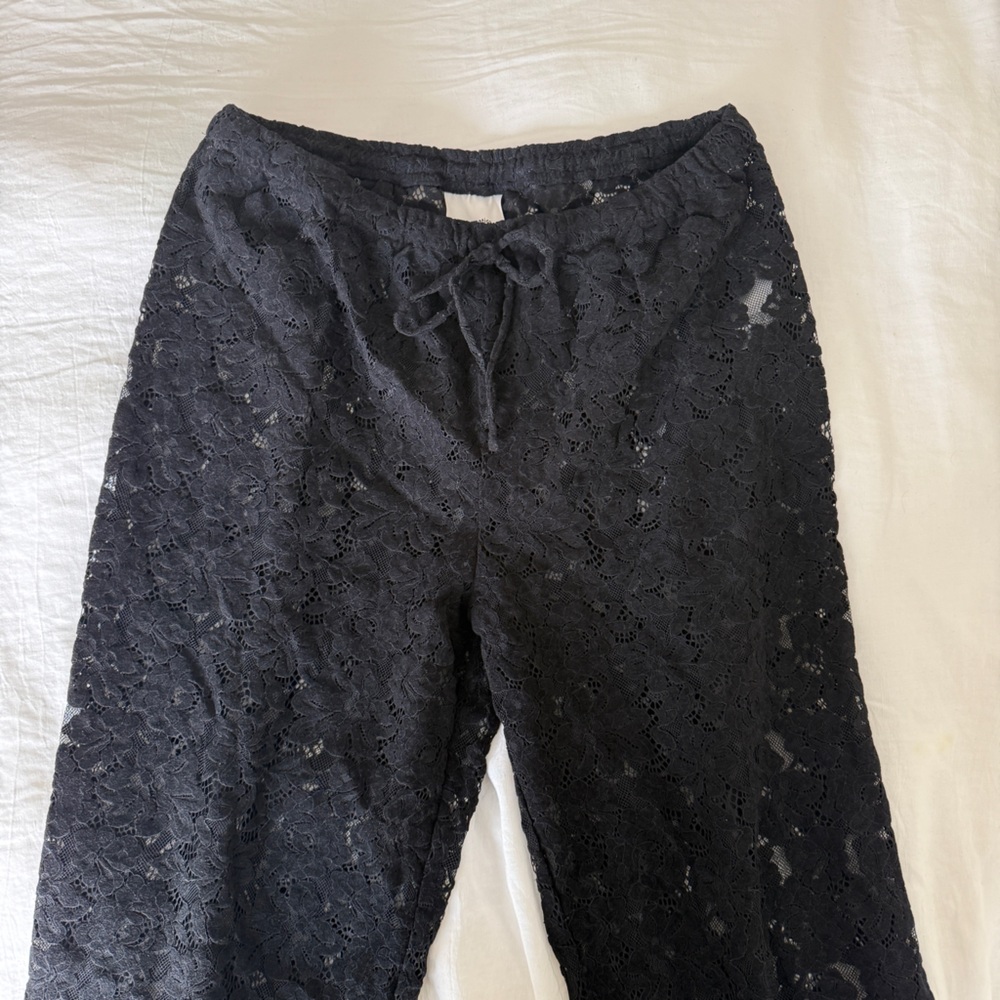 Reformation - Black Lace Pants